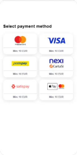 Winnita effectuez votre premier dépôt pour commencer à jouer - page de paiement